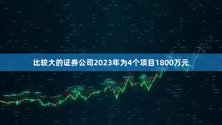 比较大的证券公司2023年为4个项目1800万元